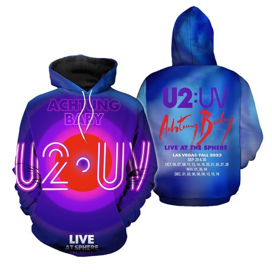 Discover U2 Ultraviolet Sphere 2023 3D Hoodie