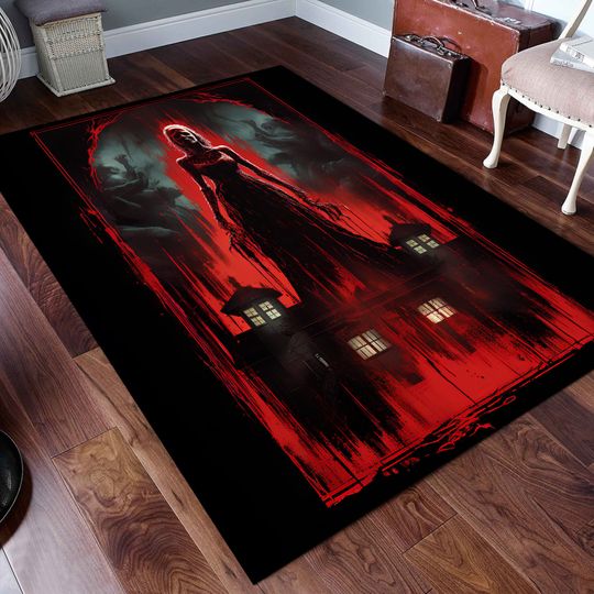 Discover Horror Area Rug,Fear Rug,Horror Rug, Halloween Rug, Halloween, Abstract Rug