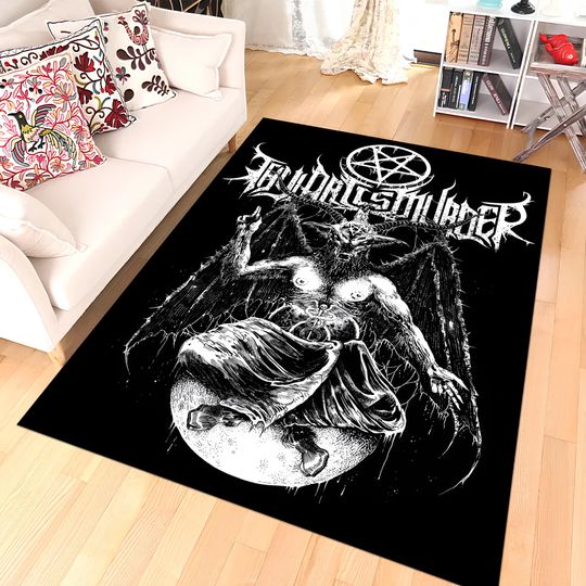 Discover Satanic Demon Horror Area Rug