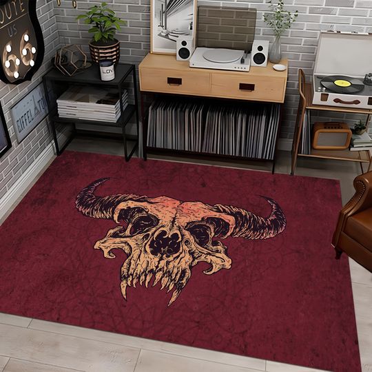 Discover Fantastic Skull Face Area Rug