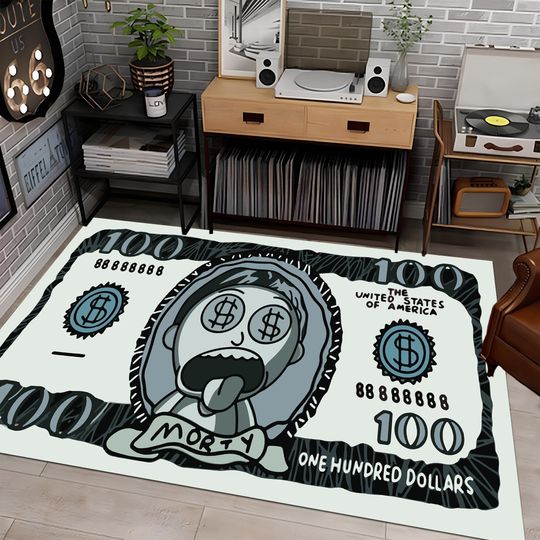 Discover Rick and Morty 100 Dollar Rug