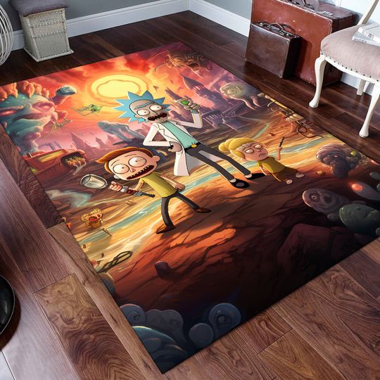 Discover Rick and Morty Living Room Area Rug