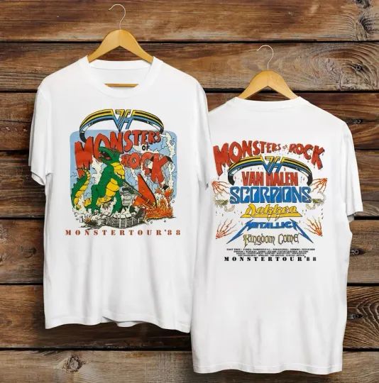 Discover Screen Stars 1988 Monsters of Rock Tour T shirt