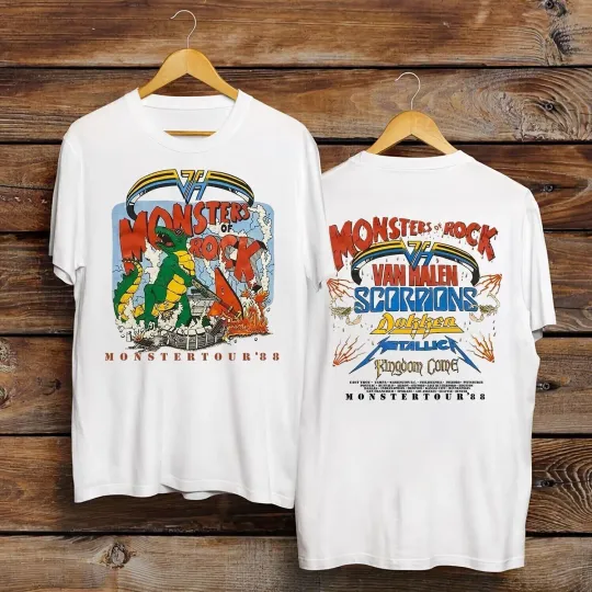 Discover Screen Stars 1988 Monsters of Rock Tour T shirt