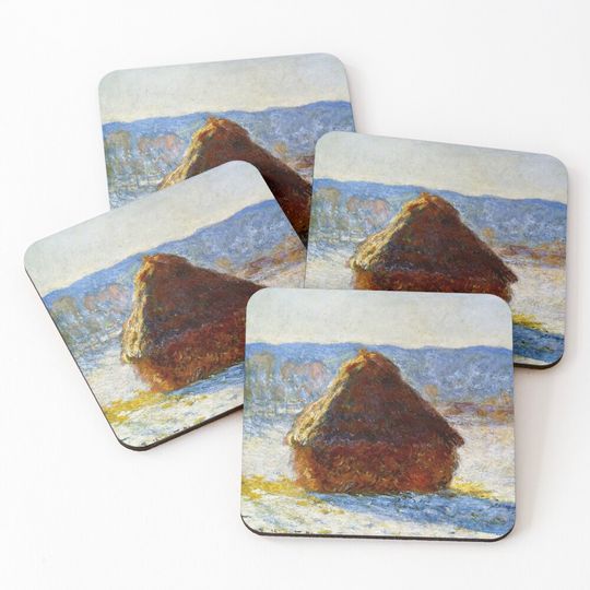 Discover Grainstack in the Morning Claude Monet Coasters