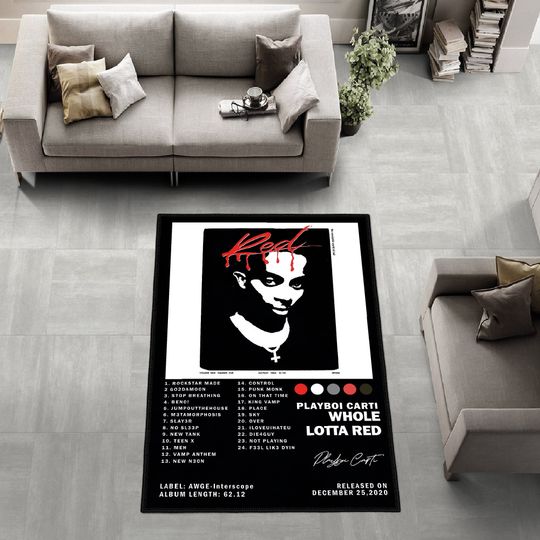Discover Playboi Carti Album Cover Rug, Album Cover Rug