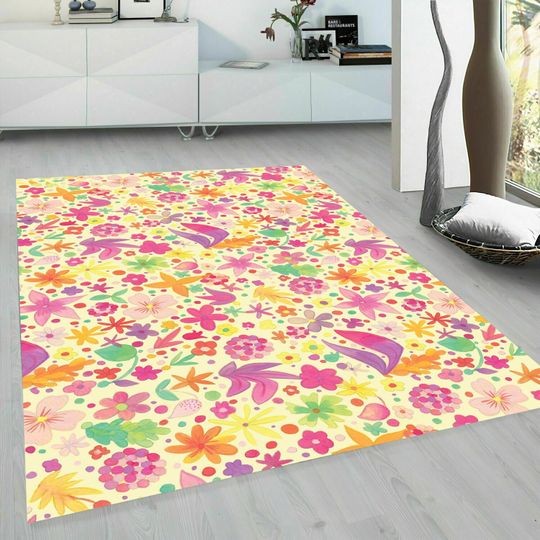 Discover Colorful Flower Rug for Living Room or Bedroom