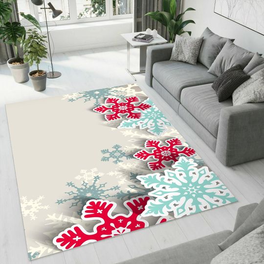Discover Snow Patterned Rug as Christmas Gift