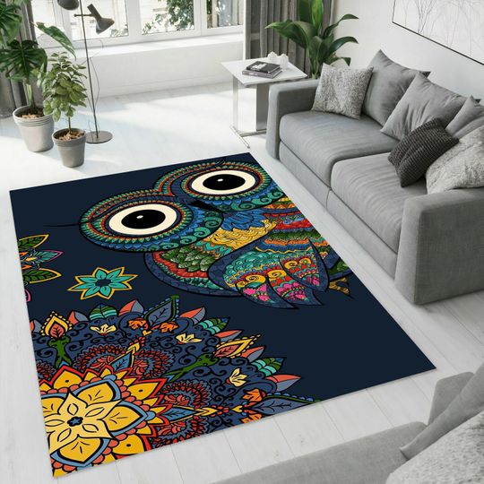 Discover Owl Rug for Living Room or Bedroom