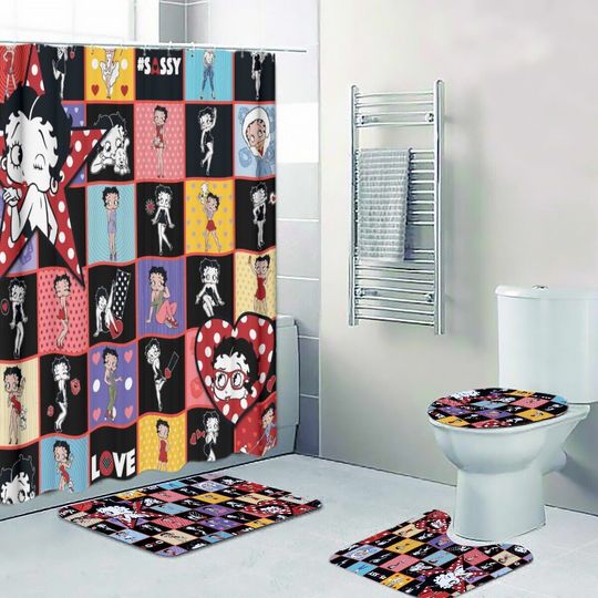 Discover Betty Boop Shower Curtain Set, Bathroom Set
