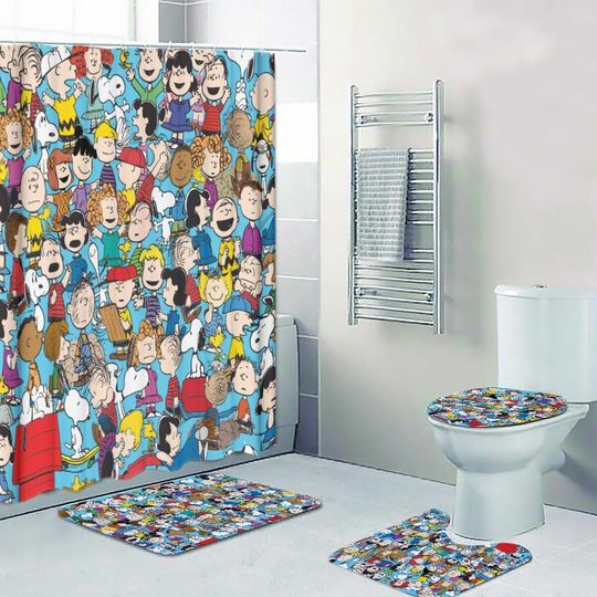 Discover Snoopy Shower Curtain Set, Bathroom Set