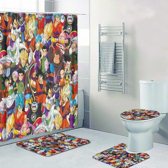Discover Dragon Ball Anime Shower Curtain Set, Bathroom Set