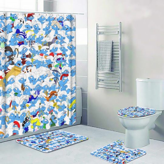 Discover The Smuurfs Shower Curtain Set, Bathroom Set
