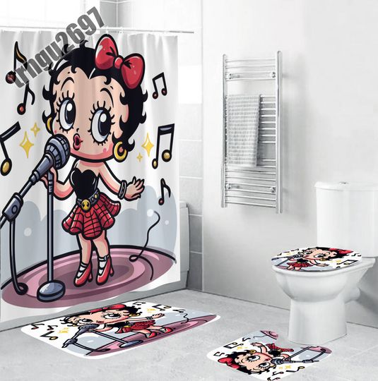 Discover Betty Boop Shower Curtain Set, Bathroom Set