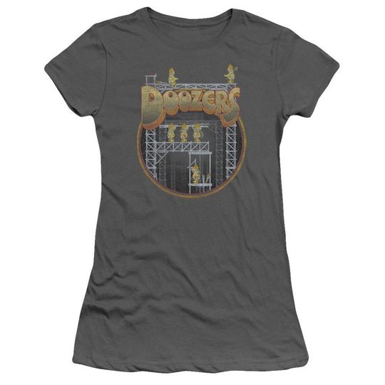 Discover Fraggle Rock Doozer's Construction Woman's and Juniors Charcoal Shirts