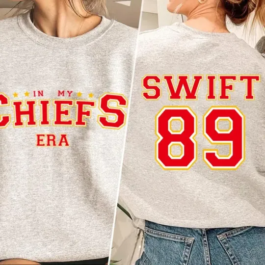Discover Taylors Chiefs Crewneck Sweatshirt Travis Kelce 89 Merch KC Sweatshirt