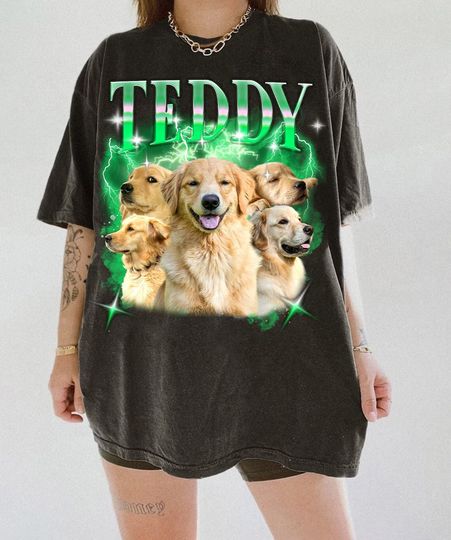 Discover Custom Vintage Dog Shirt - Personalized Pet Tee