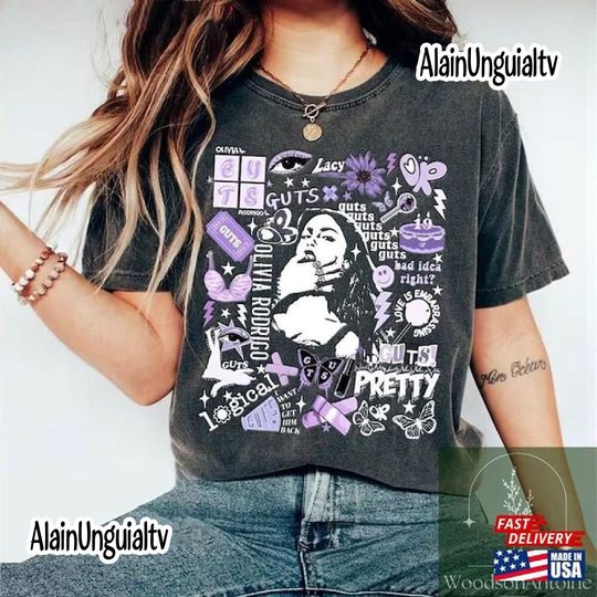 Discover Olivia Rodrigo Guts T-Shirt, Guts Tour 2024 Shirt
