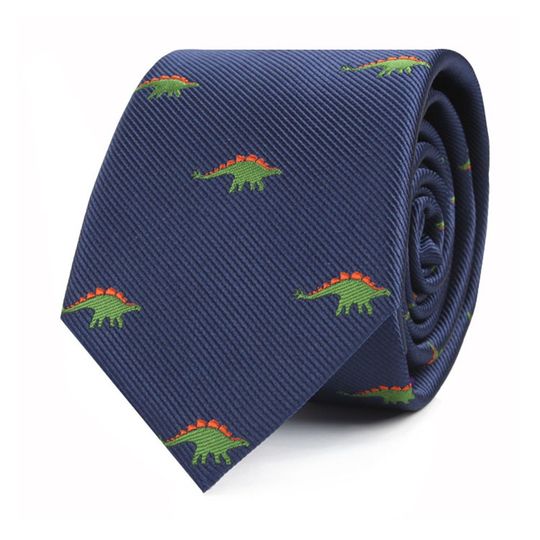 Discover Stegosaurus Tie for Him | Animal Dinosaur Lover Neckties for Men