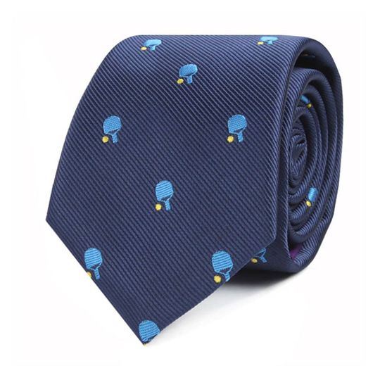 Discover Table Tennis Fan Tie for Men | Neckties for Him | Ping Pong Sports Tie