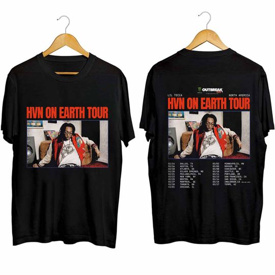 Discover Lil Tecca HVN On Earth Tour 2024 Shirt