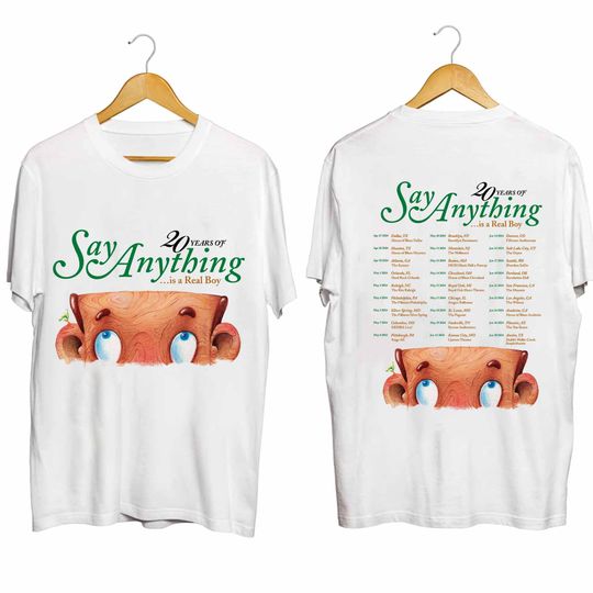 Discover Say Anything 2024 Tour Shirt, 2024 Is a Real Boy 20th Anniversary Tour Shirt