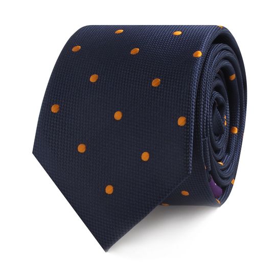 Discover Orange Polka Dot Tie for Men Neckties for Him | Poka Dot Neck Tie