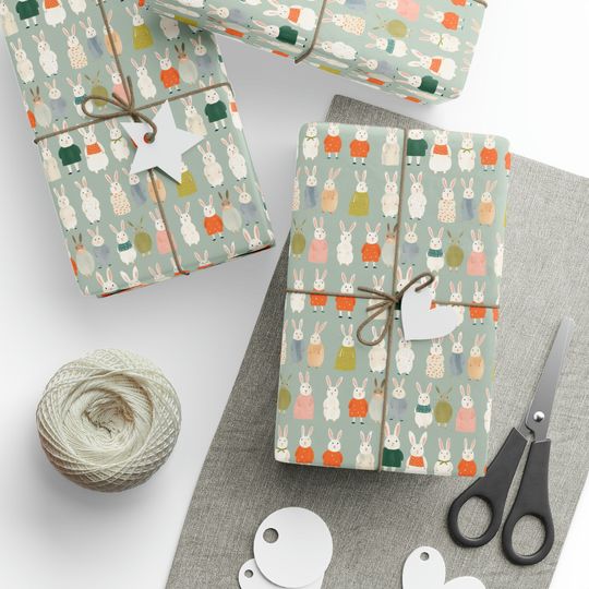 Discover Whimsical Baby Bunnies Wrapping Paper