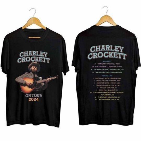 Discover Charley Crockett 2024 Tour Shirt, Charley Crockett Fan T-Shirt