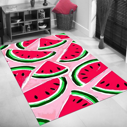 Discover Colorful Watermelon Kitchen Rug