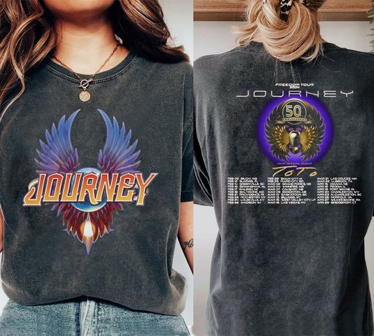 Discover Journey Freedom Tour 2024 Shirt, Journey With Toto 2024 Concert Shirt