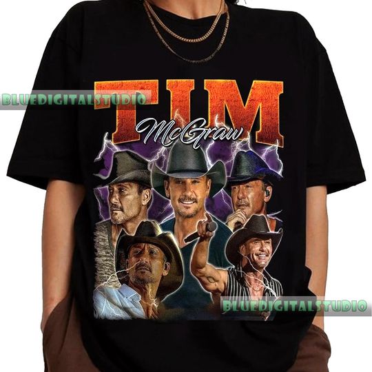 Discover Tim McGraw 90s Vintage Bootleg Shirt, Tim McGraw Fan Shirt
