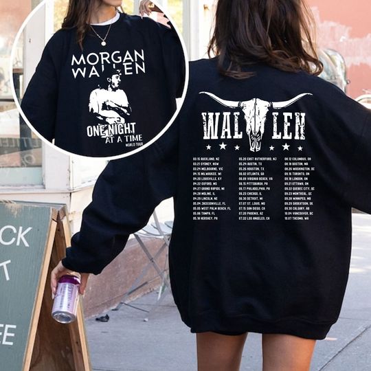 Discover Wallen Western One Thing At A Time Tour 2 Side Sweatshir