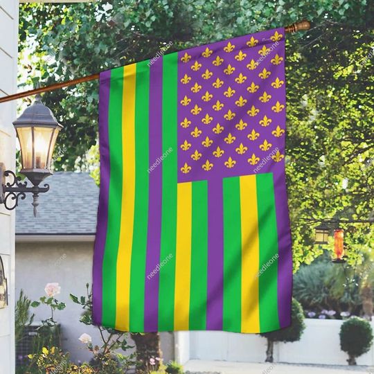 Discover Mardi Gras American House Flag, Mardigras Garden Flag, Spring Holiday House Flag