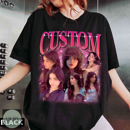 Discover Vintage Custom Girlfriend Shirt, Custom Bootleg Rap Shirt, Vintage 90s Your Photo T-Shirt