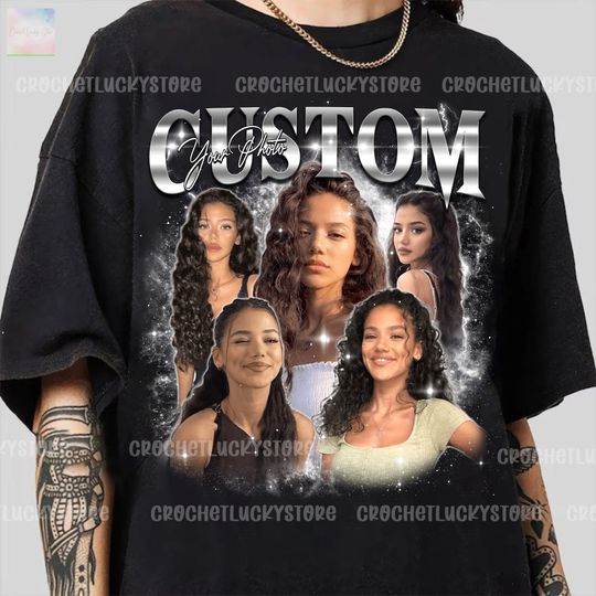Discover Custom Bootleg T-Shirt, Shirt With Girlfriend Face, Custom Photo Vintage