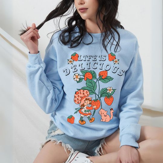 Discover Strawberry Shortcake Sweatshirt, 80s Cartoon Sweatshirt