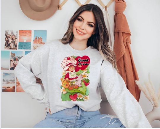 Discover Strawberry Shortcake Sweatshirt, 80s Cartoon Sweatshirt