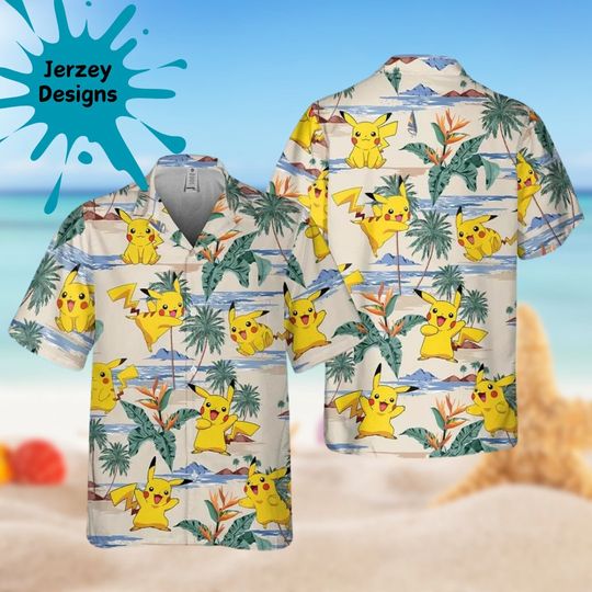 Discover Pika Tropical Vibes 3D Hawaiian Shirt Print Tropical Summer Beach