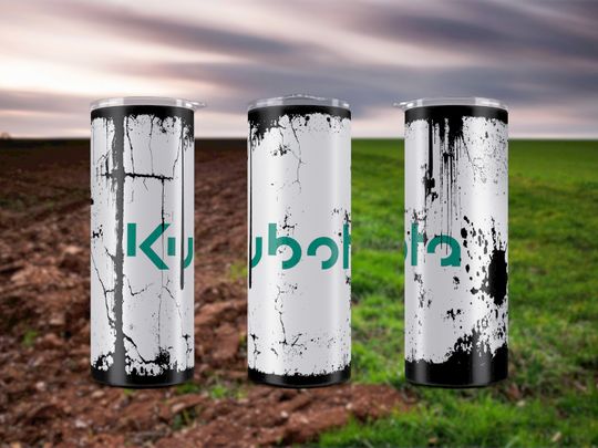 Discover Kubota 20oz Skinny Tumbler Sublimation Designs