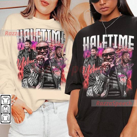 Discover Usher Music Shirt, Vintage Usher Halftime Show T Shirt