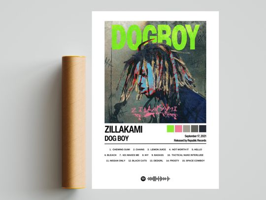 Discover Zillakami Poster | Dog Boy Poster | Album Art | Album Cover Posters