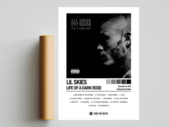 Discover Lil Skies Poster | Life Of A Dark Rose Poster | Album Cover Posters