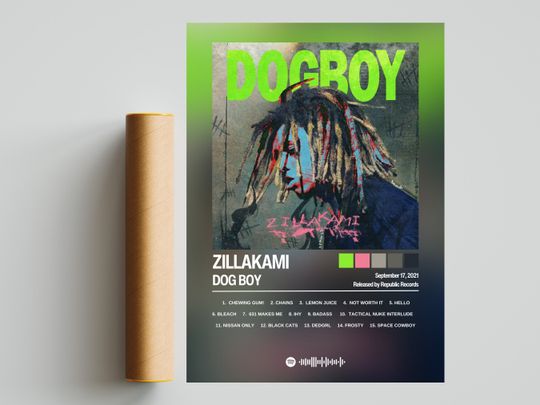 Discover Zillakami Poster | Dog Boy Poster | Album Art | Album Cover Posters