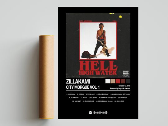 Discover Zillakami Poster | City Morgue Vol. Poster | Album Cover Posters