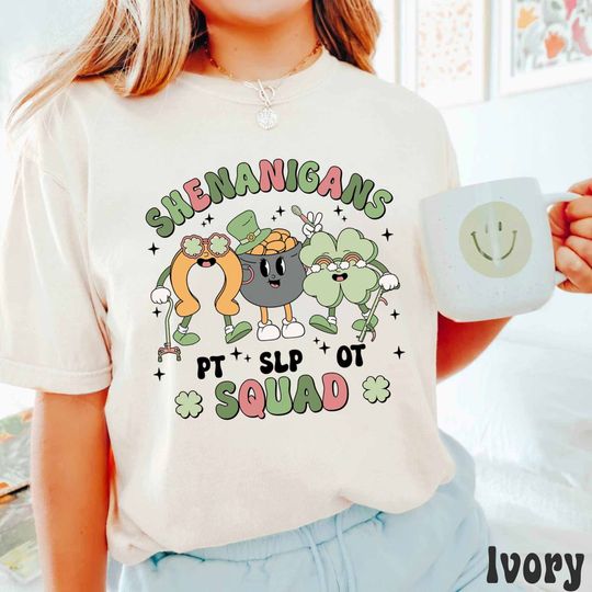 Discover Therapy Squad St Patricks Day Shirt, Shenanigans Squad, Funny St Patricks Day