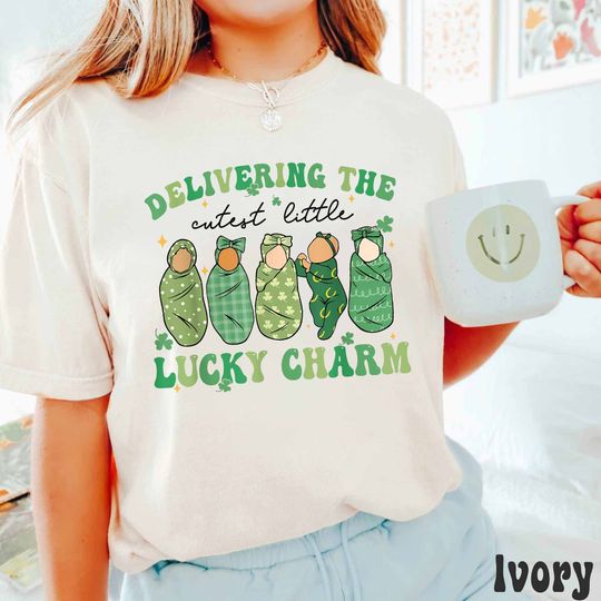 Discover L&D Nurse St Patricks Day Shirt, Delivering The Cutest Clovers In The Patch Shirt