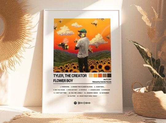Discover Tyler The Creator Poster | Flower Boy Poster | Album Cover Posters