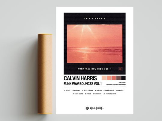Discover Calvin Harris Poster | Funk Wav Bounces Vol.1 Poster || Album Cover Posters