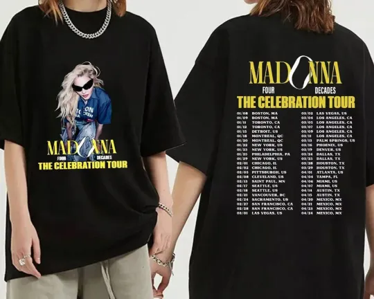 Discover Madonna The Celebration Tour 2024 T-Shirt, Gift for Fans